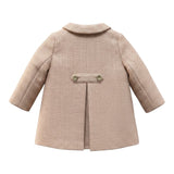 Bonpoint Cappotto tinta unita con Bottoni Rosa per Neonata BA036 ROSA BONPOINT 