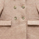 Bonpoint Cappotto tinta unita con Bottoni Rosa per Neonata BA036 ROSA BONPOINT 