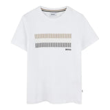 Boss T-Shirt tinta unita con Stampa Bianco per Bambino J52035 BIANCO BOSS 