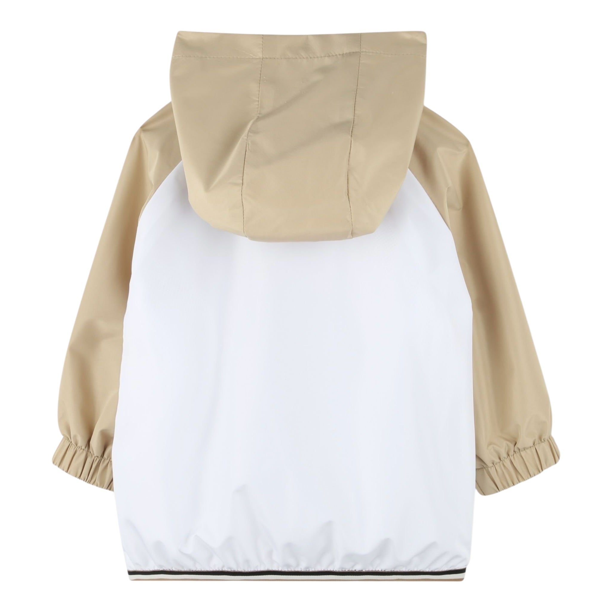Boss Giubbino Bicolore con Zip E Cappuccio Bianco/Beige per Neonato J52122 BIANCO/BEIGE BOSS 
