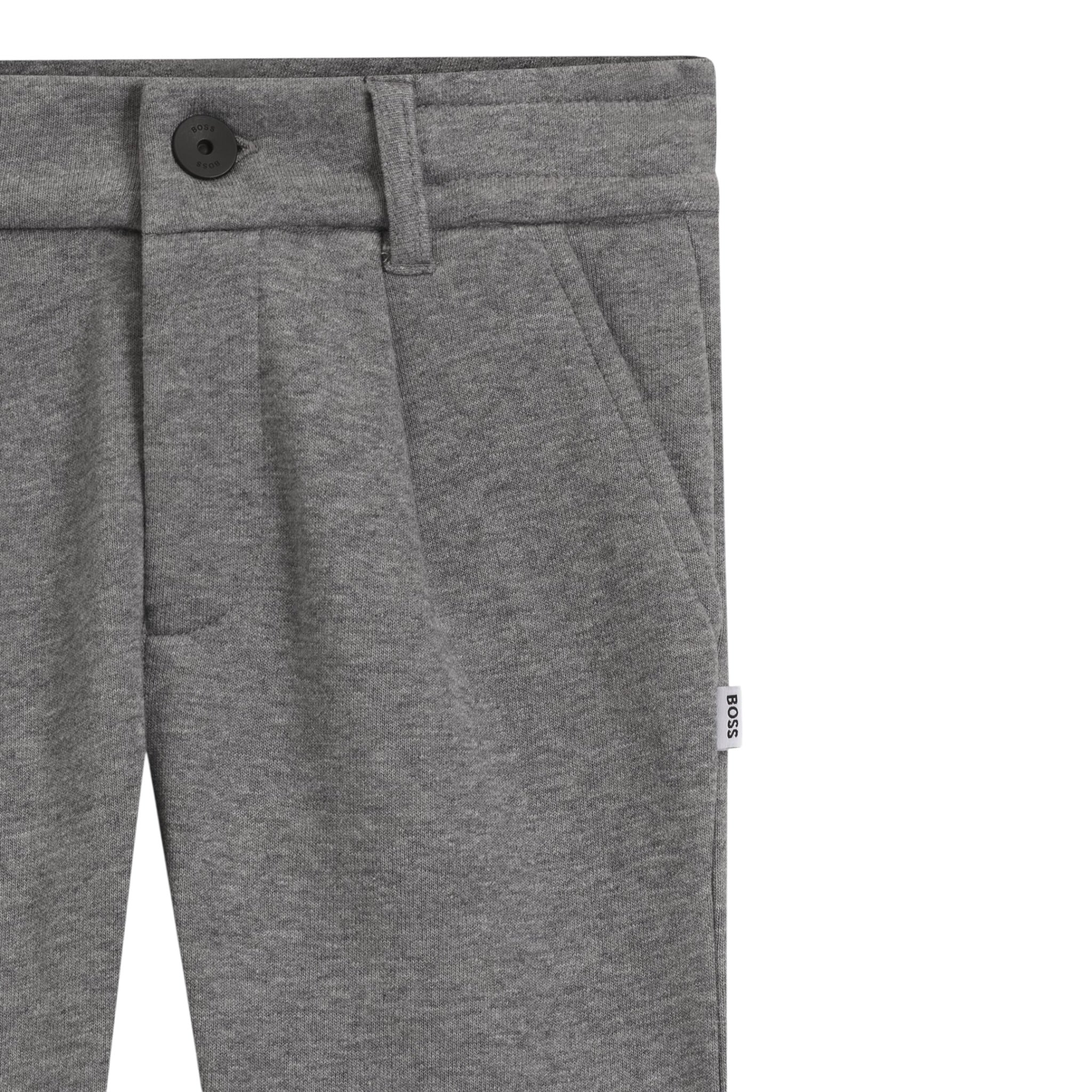Boss Pantalone tinta unita con Bottone Grigio per Bambino J52292 GRIGIO BOSS 