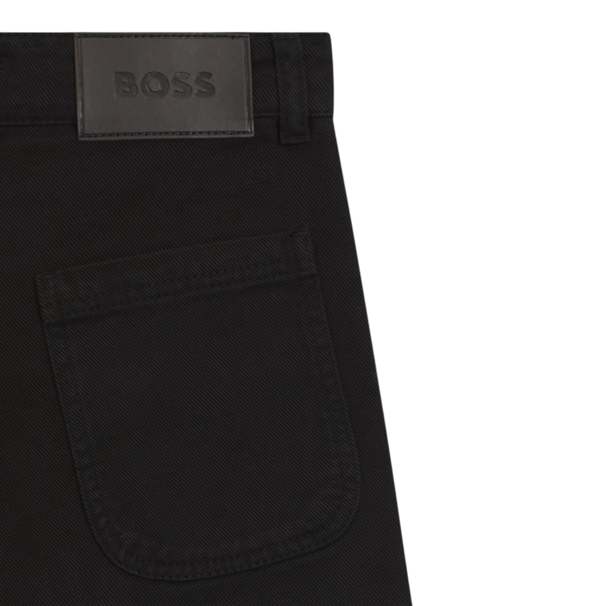 Boss Pantalone tinta unita con Girovita Regolabile Nero per Bambino J52300 NERO BOSS 