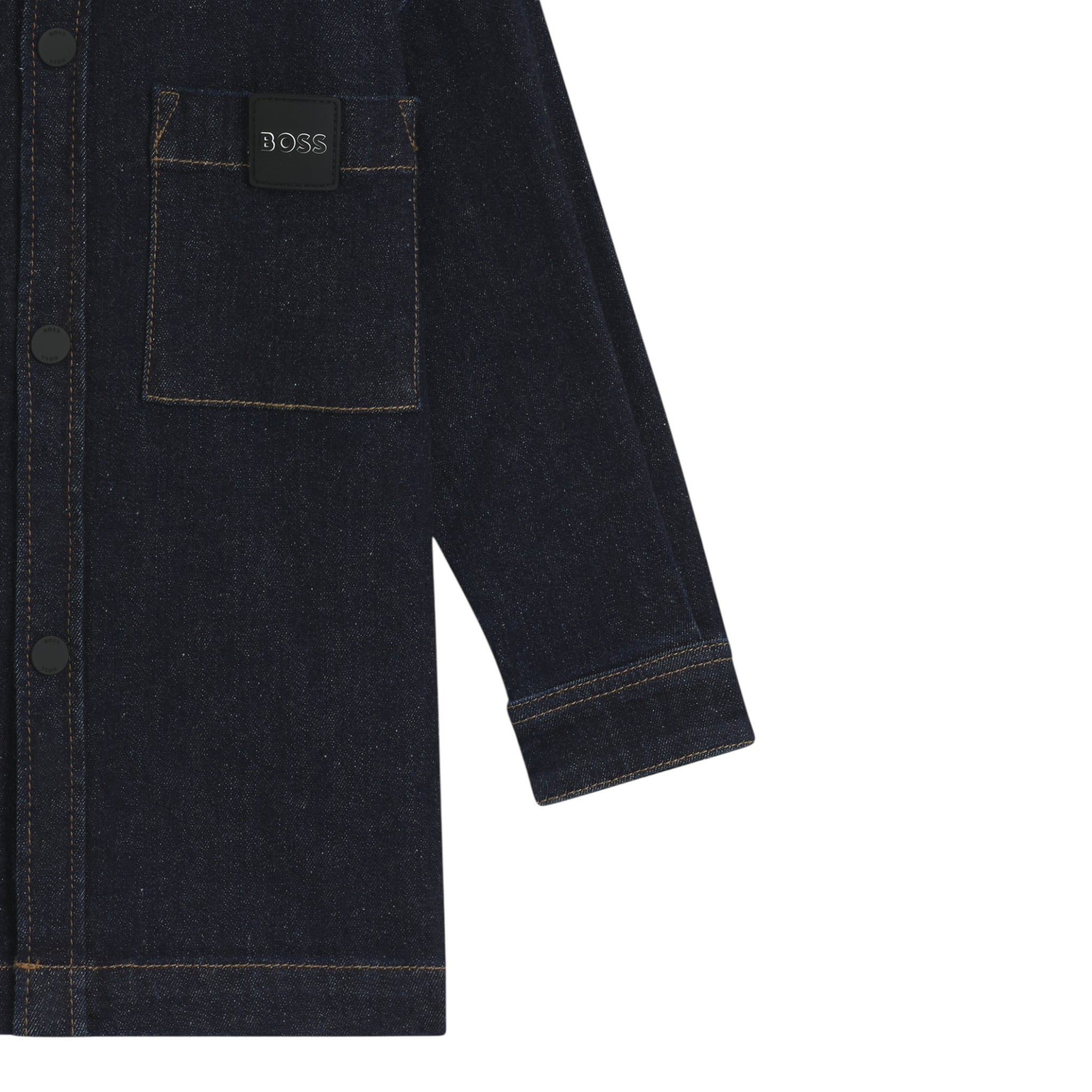 Boss Camicia In Denim tinta unita Blu per Bambino J52316 BLU BOSS 