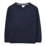 Boss Maglia Girocollo tinta unita con Stampa Blu per Bambino J52338 BLU BOSS 
