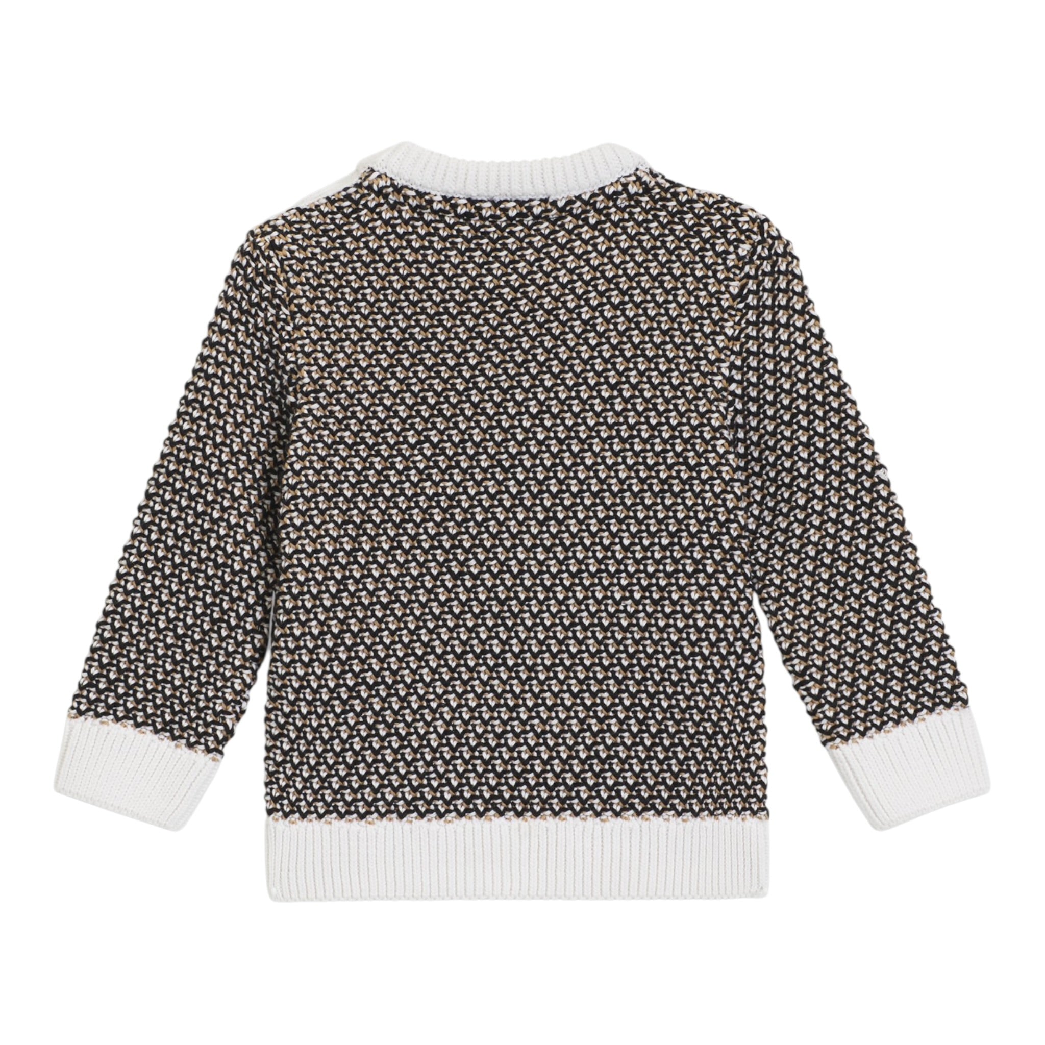 Boss Maglia tinta unita con Microfantasia Nero per Bambino J52345 NERO BOSS 