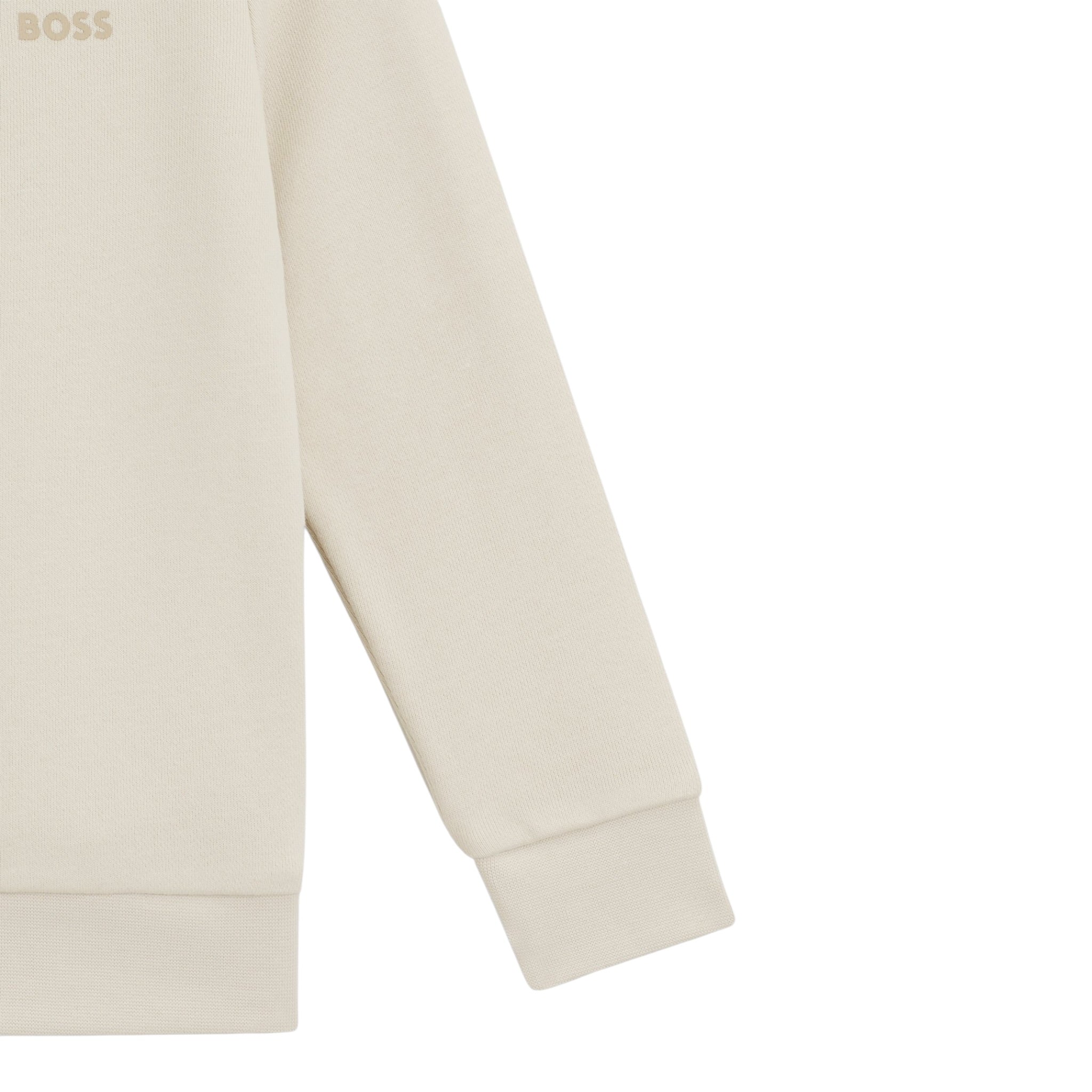 Boss Felpa tinta unita con Stampa Beige per Bambino J52348 BEIGE BOSS 