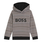Boss Felpa tinta unita con Microfantasia Bianco per Bambino J52357 BIANCO BOSS 