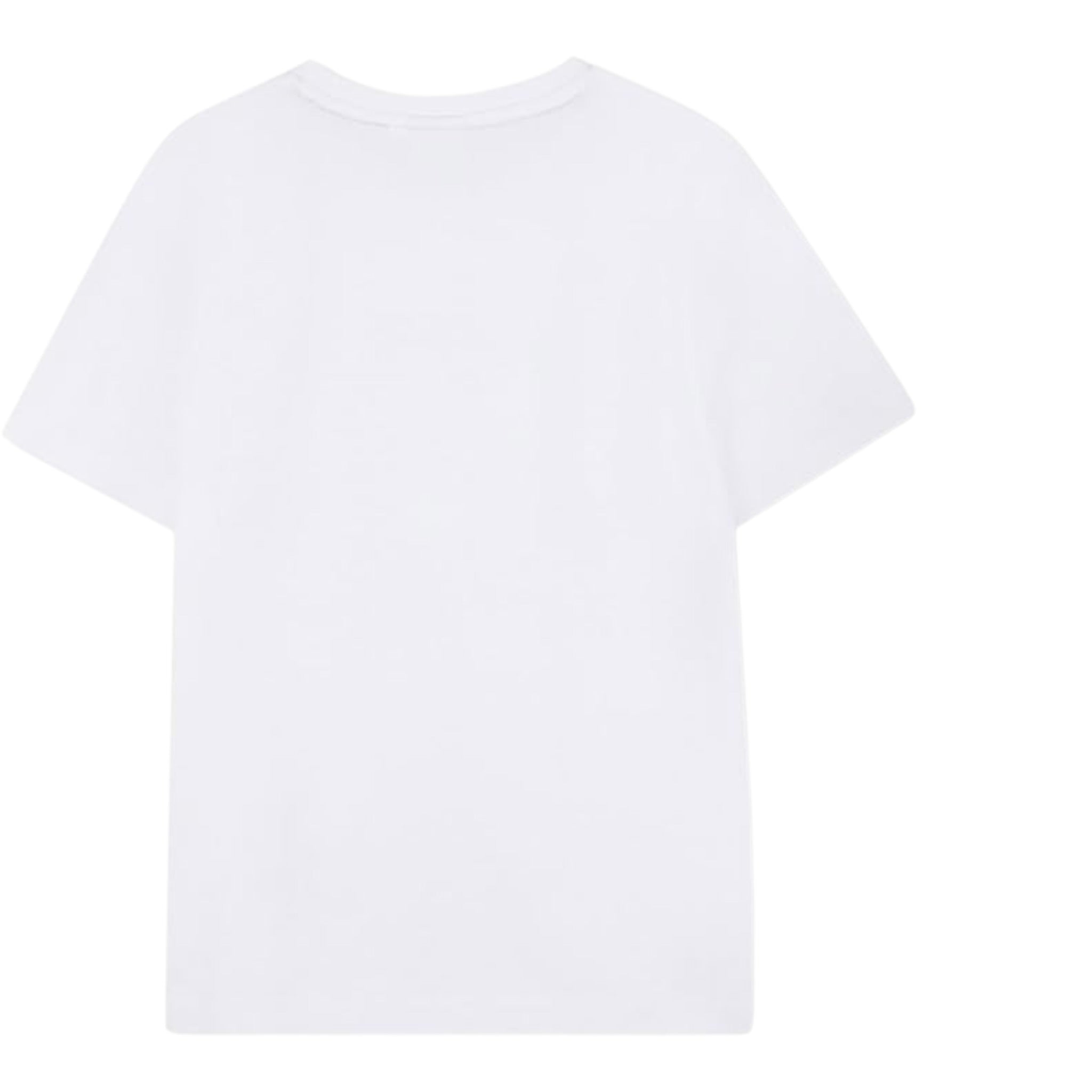 Boss T-Shirt tinta unita Girocollo con Stampa Bianco per Bambino J52366 BIANCO BOSS 