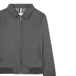 Boss Felpa tinta unita con Zip E Colletto Grigio per Bambino J52386 GRIGIO BOSS 