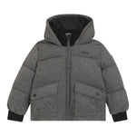 Boss Giubbino tinta unita con Zip E Cappuccio Grigio per Bambino J52394 GRIGIO BOSS 