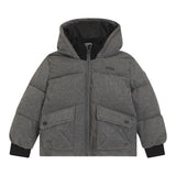 Boss Giubbino tinta unita con Zip E Cappuccio Grigio per Bambino J52394 GRIGIO BOSS 