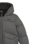 Boss Giubbino tinta unita con Zip E Cappuccio Grigio per Neonato J52394N GRIGIO BOSS 