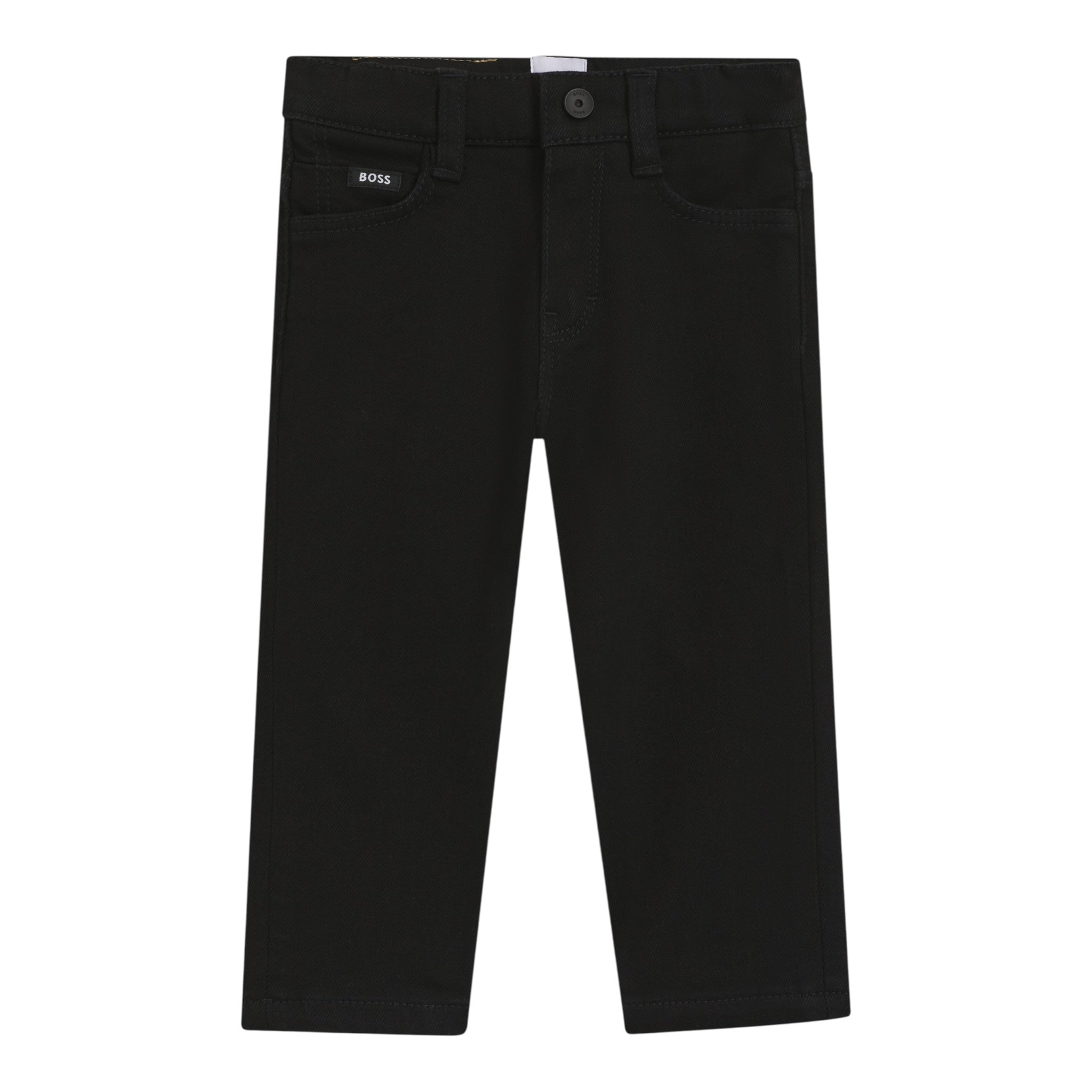 Boss Pantalone tinta unita con Girovita Regolabile Nero per Bambino J52440J NERO BOSS 