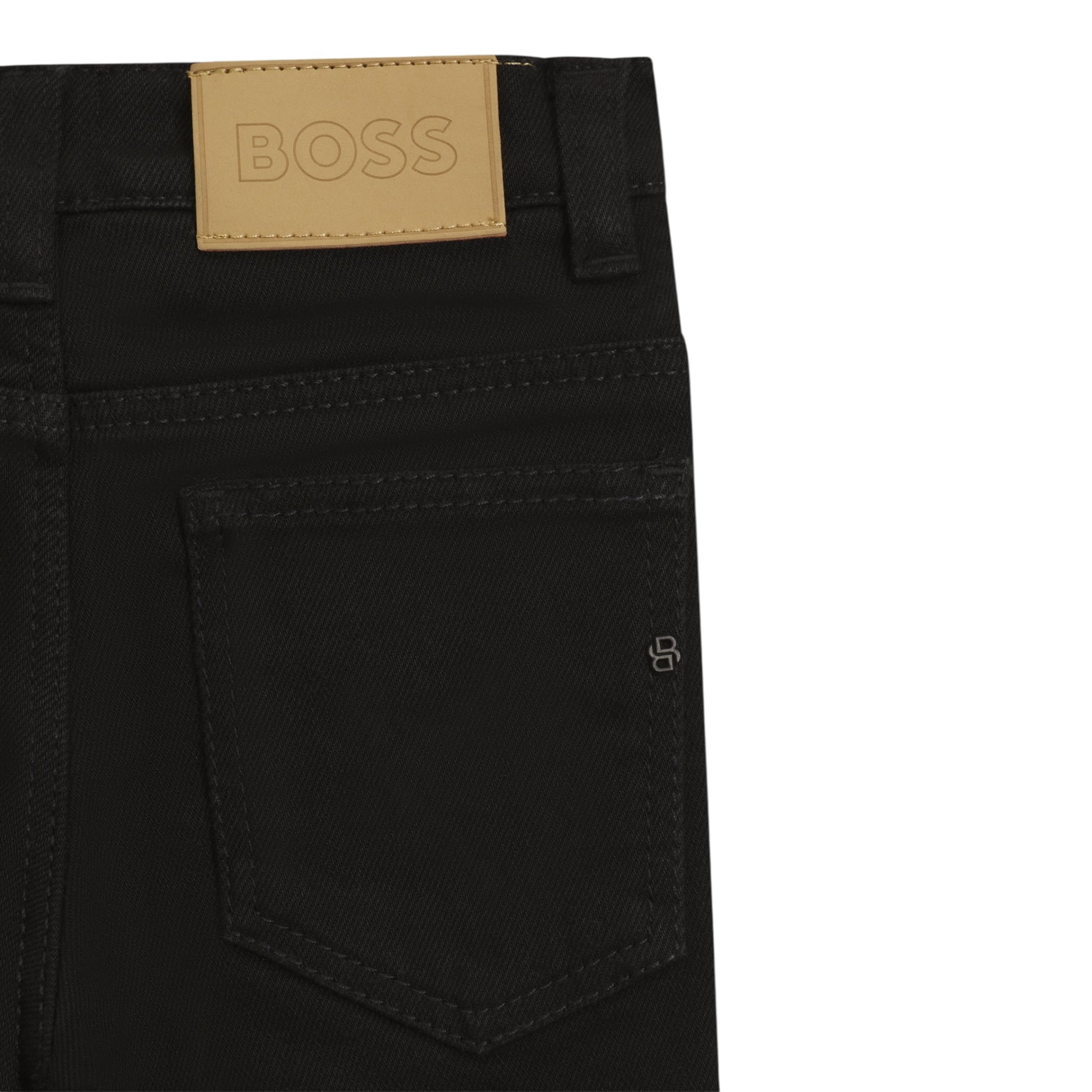 Boss Pantalone tinta unita con Girovita Regolabile Nero per Bambino J52440J NERO BOSS 