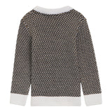 Boss Maglia tinta unita con Microfantasia Nero per Neonato J52453X NERO BOSS 