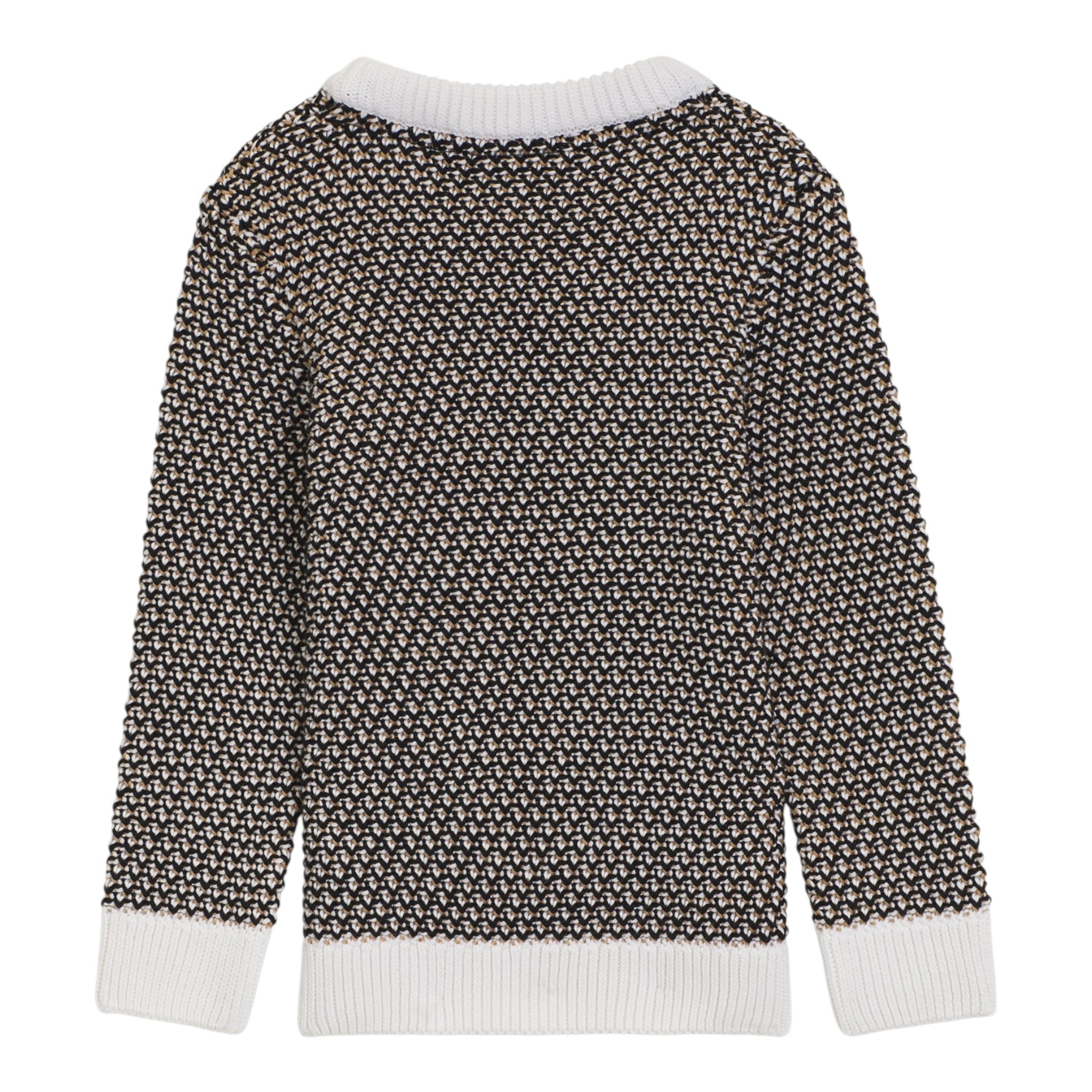 Boss Maglia tinta unita con Microfantasia Nero per Neonato J52453X NERO BOSS 