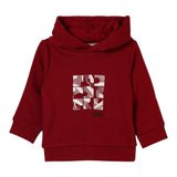 Boss Felpa tinta unita con Cappuccio E Stampa Rosso per Neonato J52461N ROSSO BOSS 