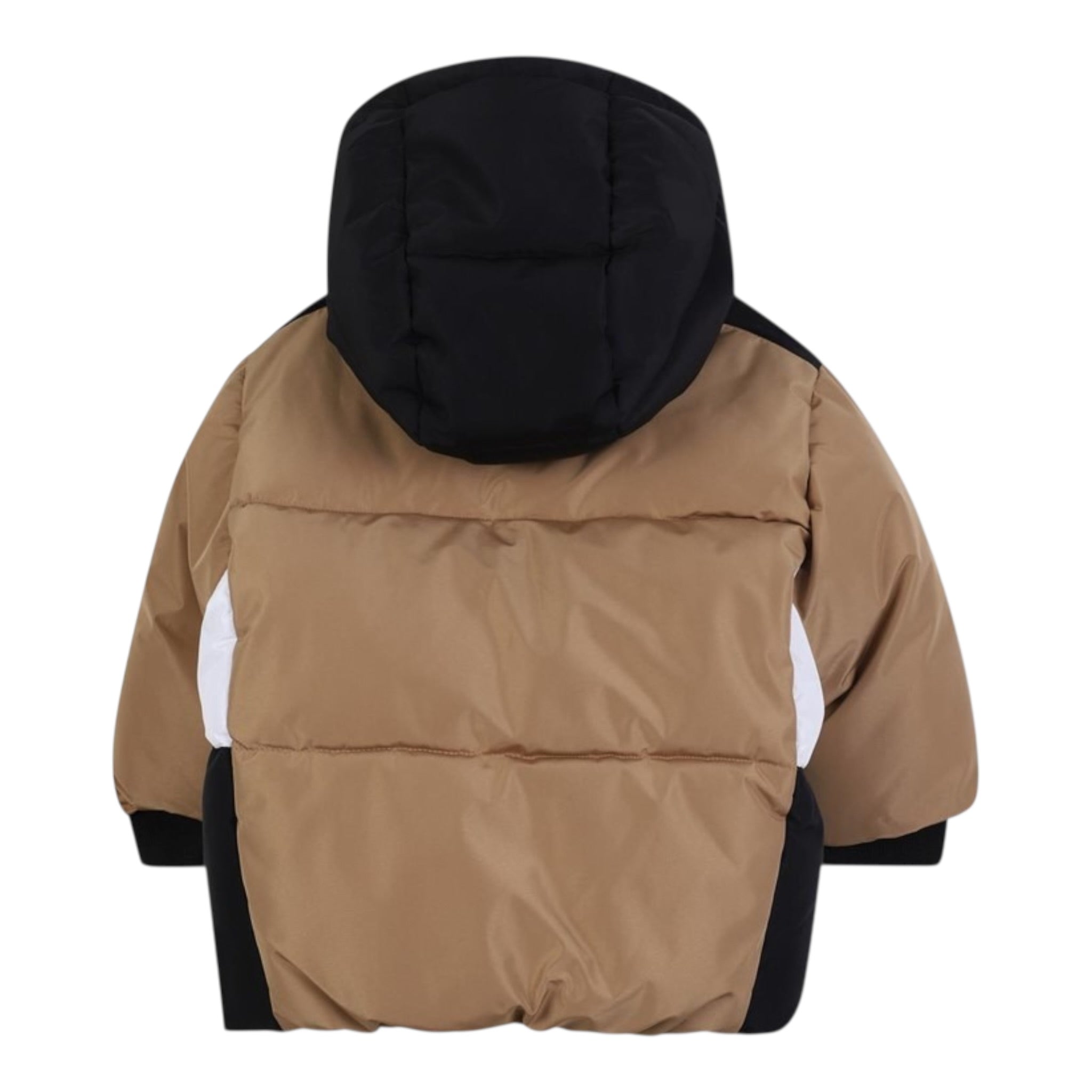 Boss Giubbino Tricolore con Zip E Cappuccio Beige per Neonato J52477X BEIGE BOSS 