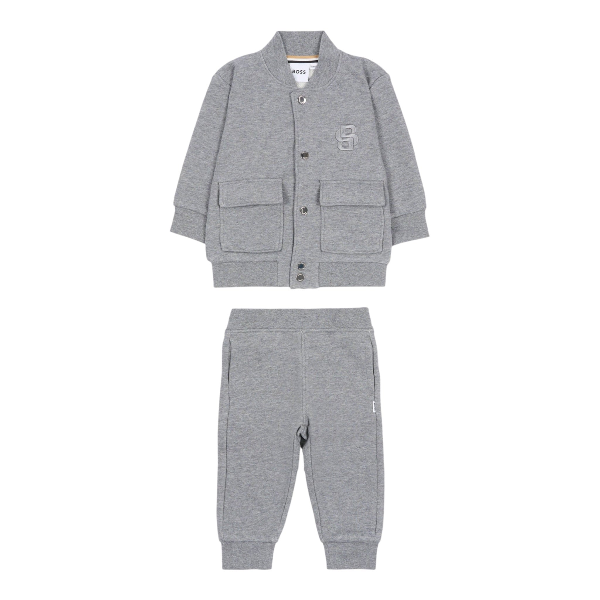 Boss Completo 2Pz Felpa-Pantalone Grigio per Bambino J52482 GRIGIO BOSS 