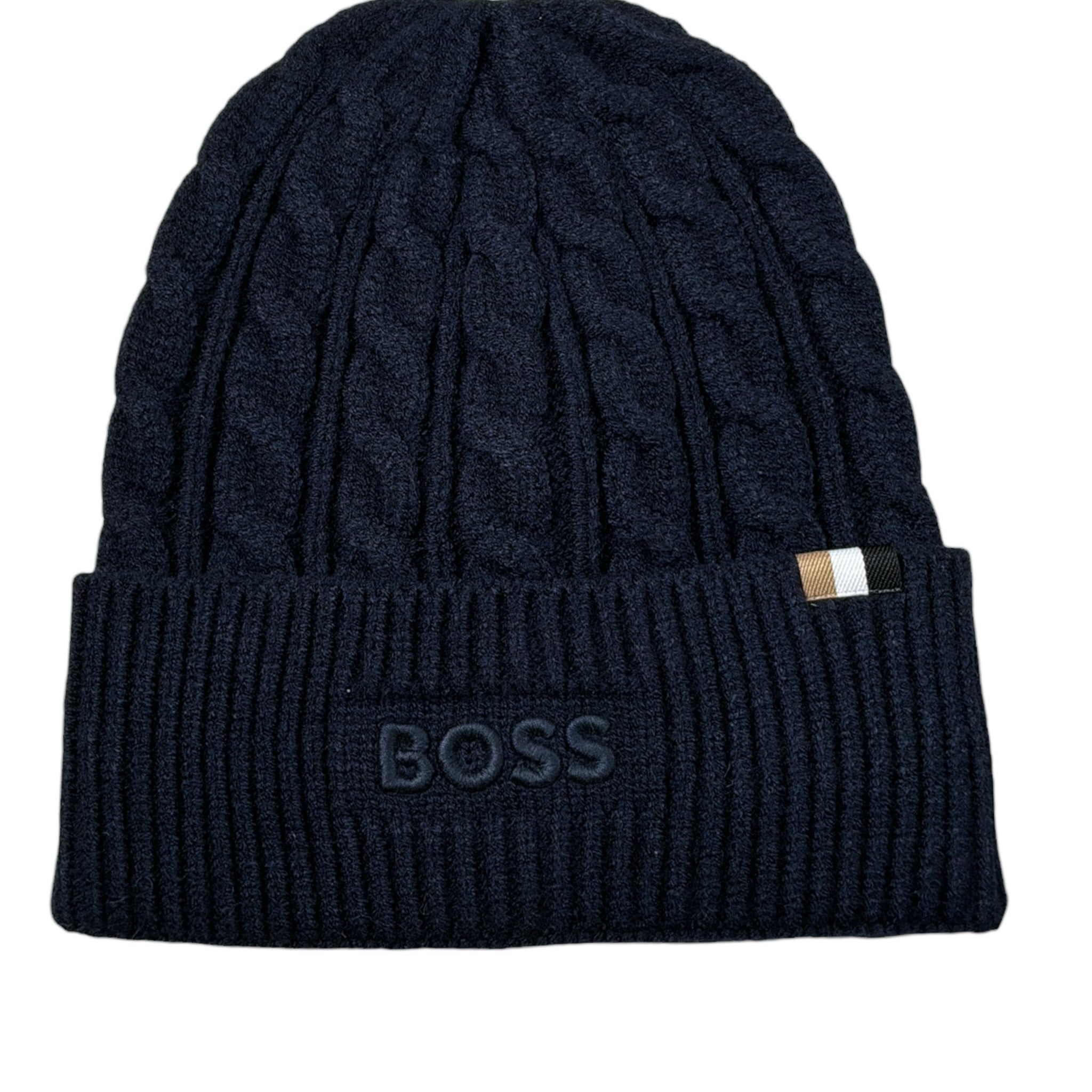Boss Cappello tinta unita con Logo Blu per Neonato J52624 BLU BOSS 
