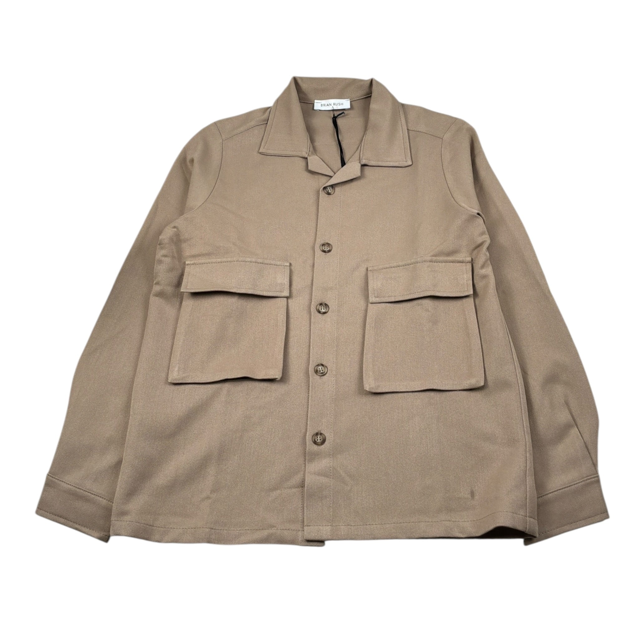 Brian Rush Camicia Manica Lunga tinta unita Beige per Bambino 34042 BEIGE BRIAN RUSH 