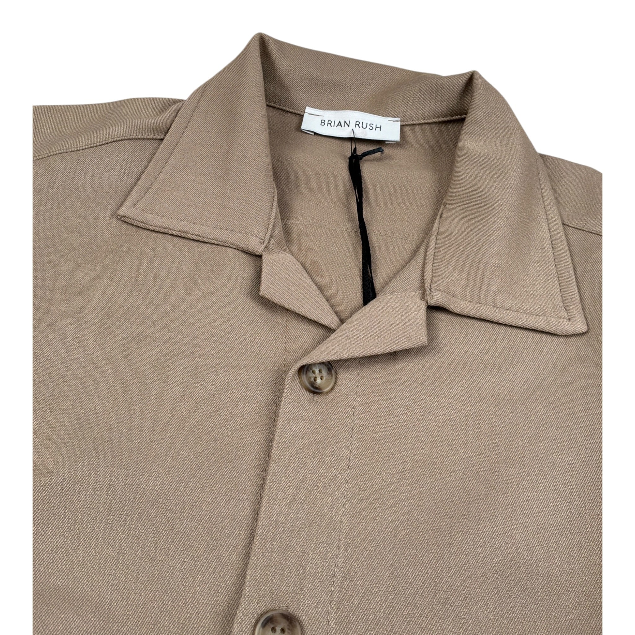 Brian Rush Camicia Manica Lunga tinta unita Beige per Bambino 34042 BEIGE BRIAN RUSH 
