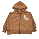 Brian Rush Felpa con Zip E Cappuccio tinta unita Cammello per Bambino 4225 CAMMELLO BRIAN RUSH 