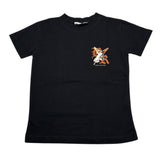 Brian Rush T-Shirt Girocollo tinta unita con Stampa Nero per Bambina 8325 NERO BRIAN RUSH 