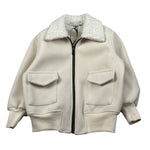 Brian Rush Giubbino tinta unita con Zip Panna per Bambino VN746 PANNA BRIAN RUSH 