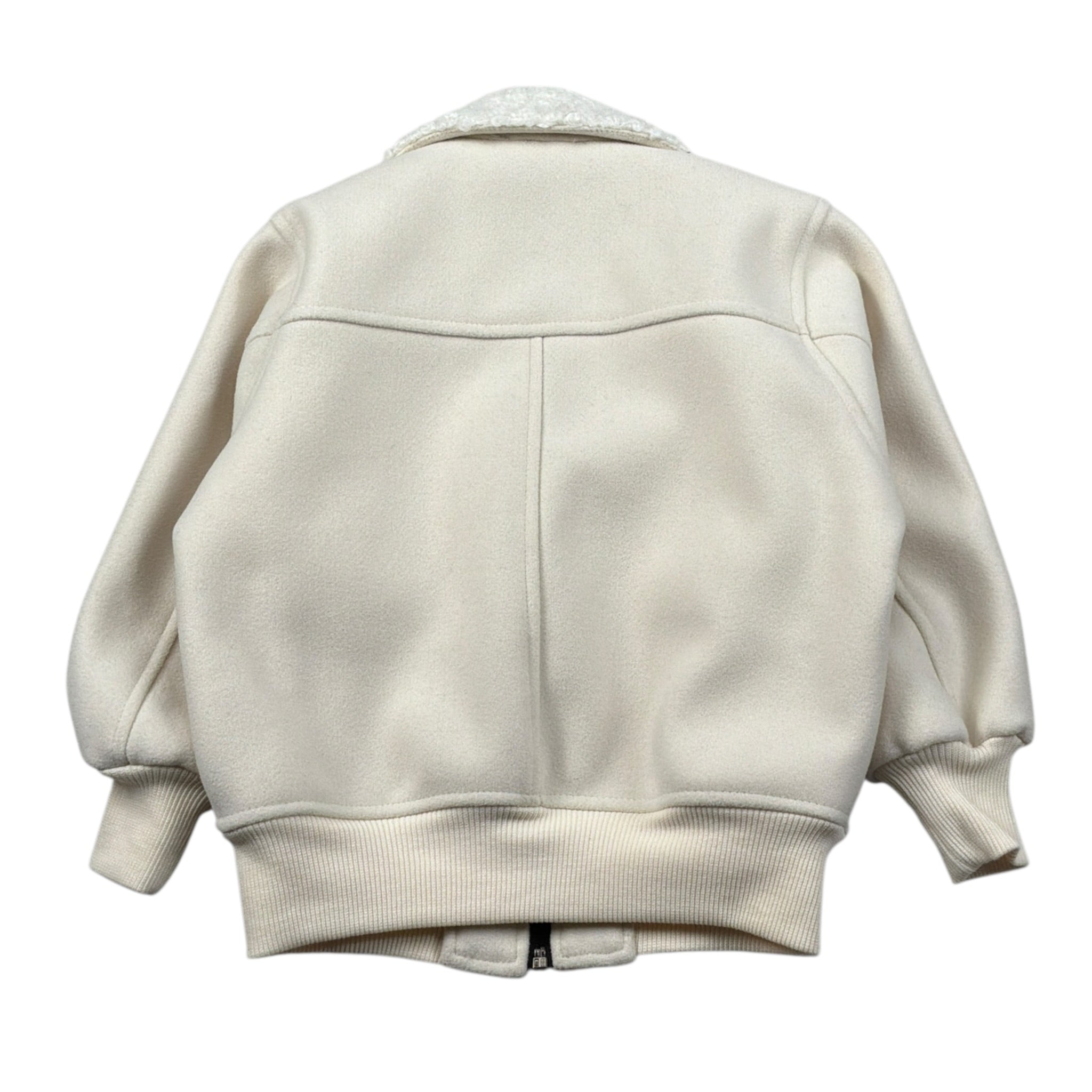 Brian Rush Giubbino tinta unita con Zip Panna per Bambino VN746 PANNA BRIAN RUSH 