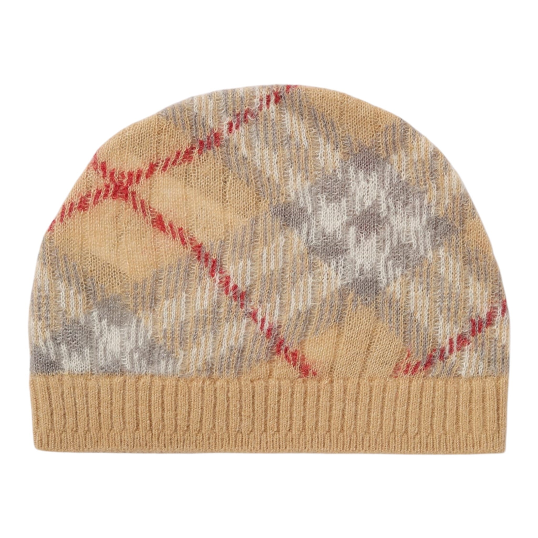 Burberry Cappello tinta unita con Stampa Beige per Neonato 8105880 BEIGE BURBERRY 