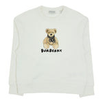 Burberry Felpa Chiusa Girocollo tinta unita con Stampa Bianco per Bambino 8108468 BIANCO BURBERRY 