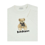 Burberry Felpa Chiusa Girocollo tinta unita con Stampa Bianco per Bambino 8108468 BIANCO BURBERRY 