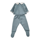 Calamaro Completo 2Pz Maglia-Ghettina Azzurro per Neonata 11031 AZZURRO CALAMARO 
