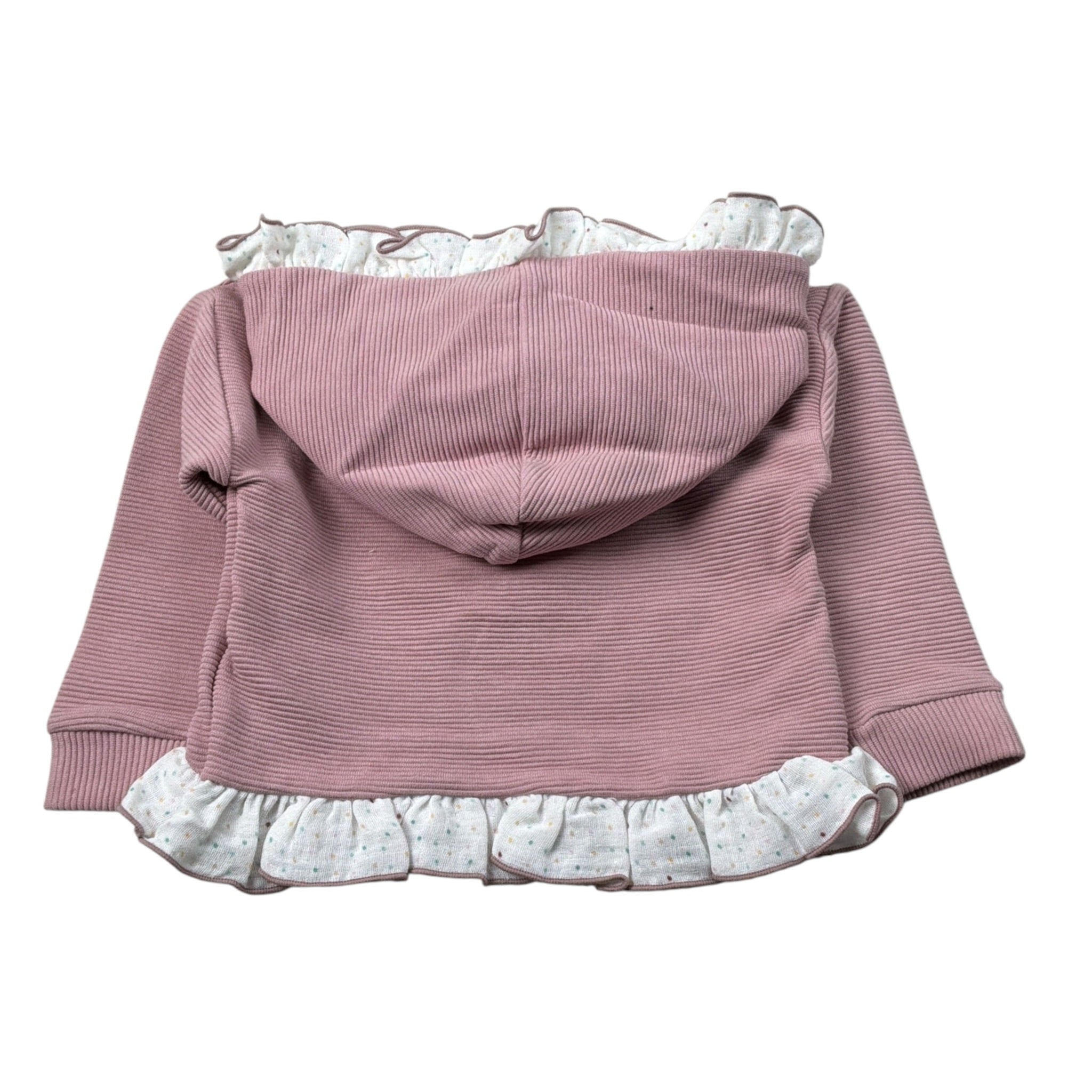 Calamaro Felpa con Cappuccio tinta unita Rosa per Neonata 111888 ROSA CALAMARO 