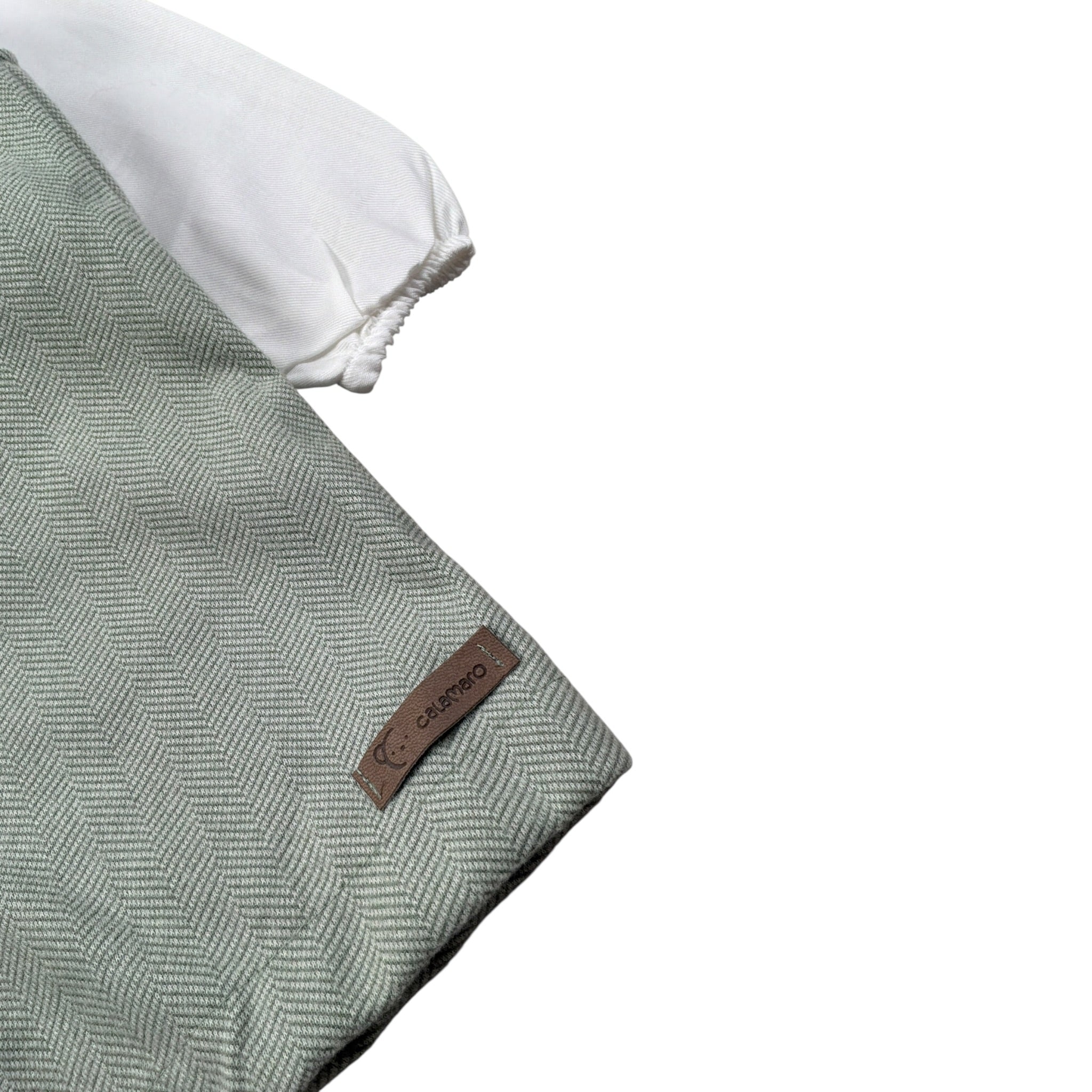 Calamaro Completo 2Pz Camicia-Salopette Bicolore Bianco/Verde per Bambino 11250J BIANCO/VERDE CALAMARO 