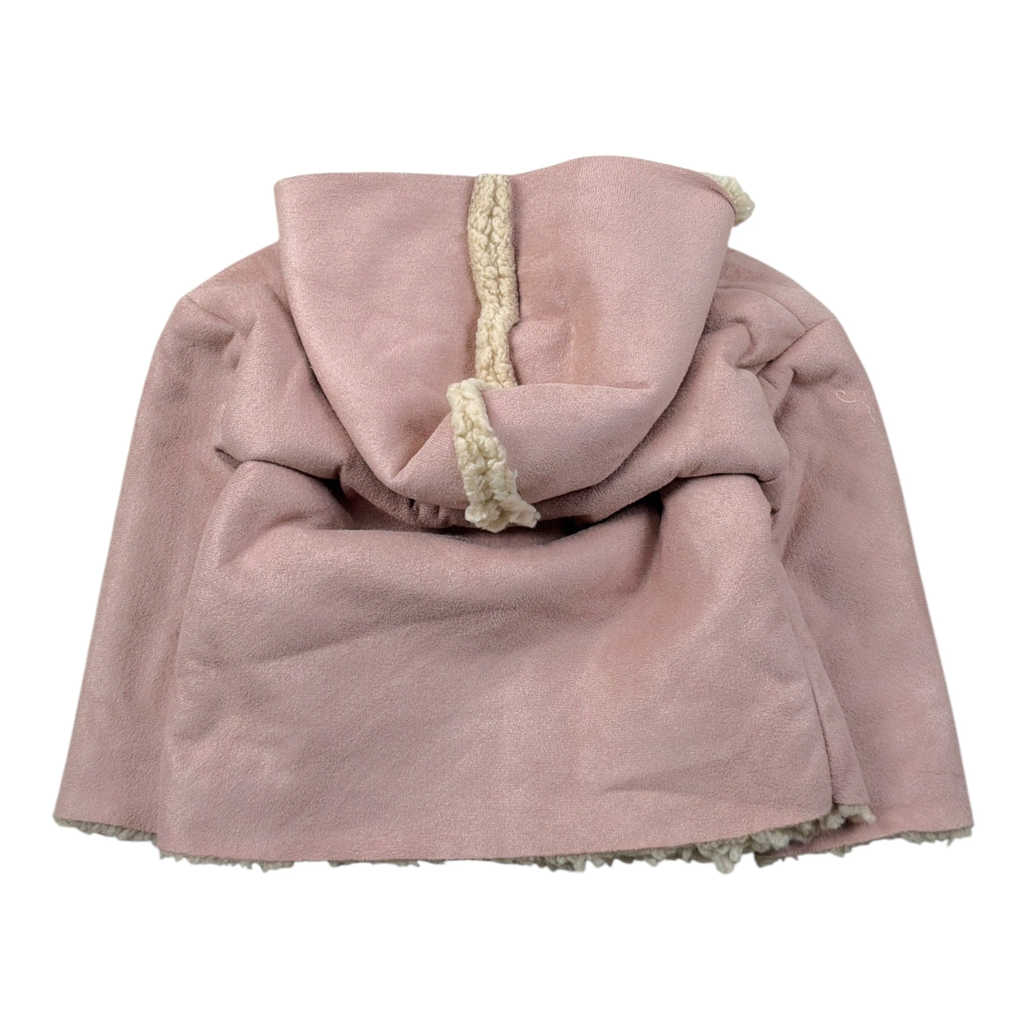 Calamaro Cappotto tinta unita con Cappuccio E Pelliccia Rosa per Neonata 14020 ROSA CALAMARO 