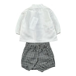 Calamaro Completo 2Pz Camicia-Coulotte Bicolore Bianco/Nero per Neonato 17686 BIANCO/NERO CALAMARO 