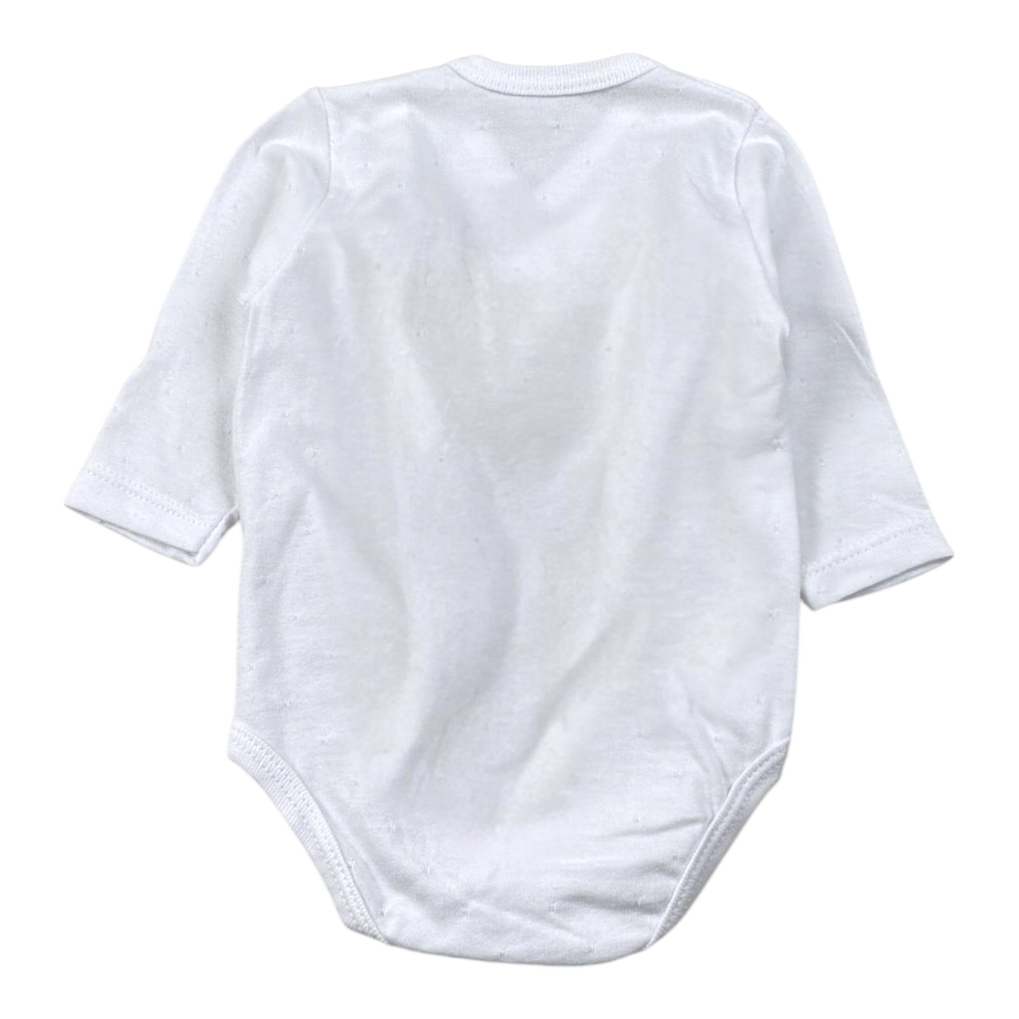 Calamaro Body tinta unita con Ricami Bianco per Neonata 18020 BIANCO CALAMARO 