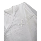 Calamaro Body tinta unita con Ricami Bianco per Neonata 18020 BIANCO CALAMARO 