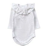 Calamaro Body tinta unita con Colletto Bianco per Bambina 19085J BIANCO CALAMARO 