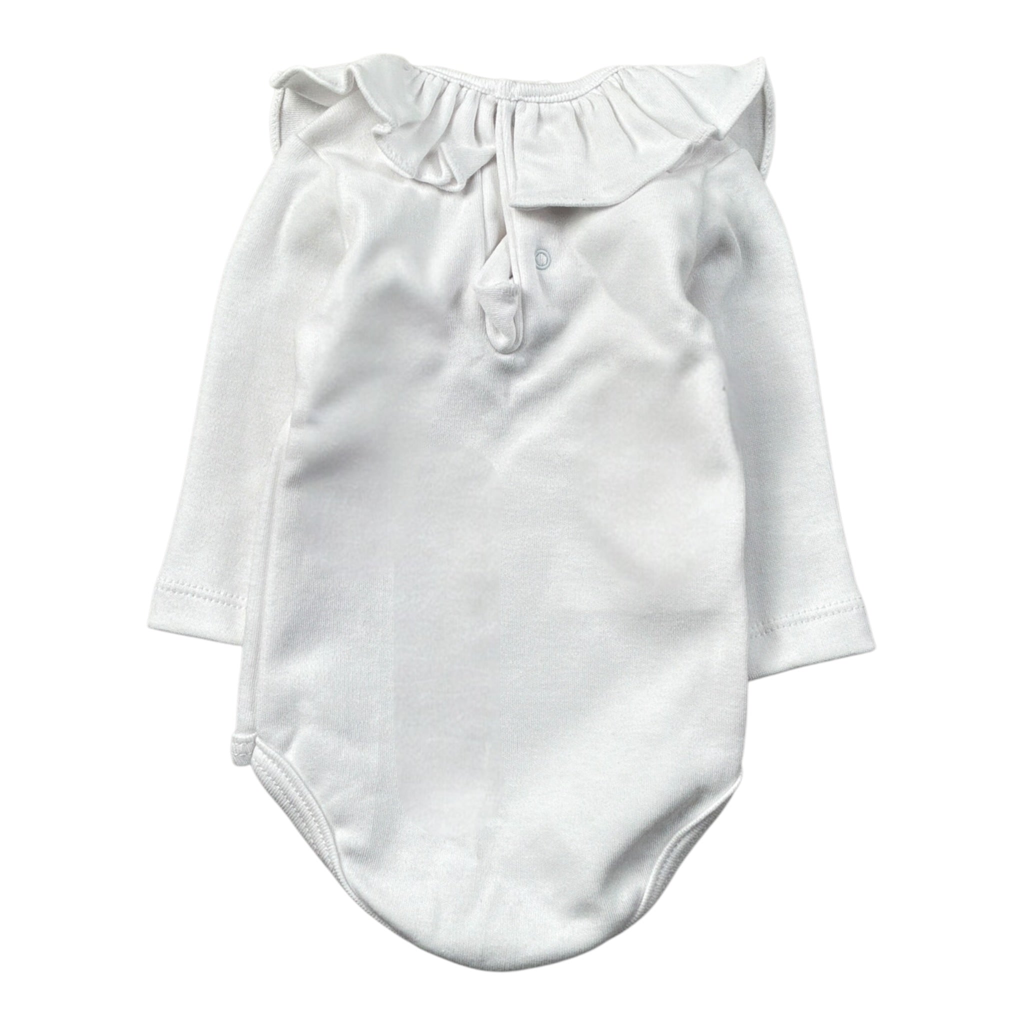 Calamaro Body tinta unita con Colletto Bianco per Bambina 19085J BIANCO CALAMARO 