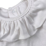 Calamaro Body tinta unita con Colletto Bianco per Bambina 19085J BIANCO CALAMARO 