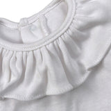 Calamaro Body tinta unita con Colletto Bianco per Bambina 19085J BIANCO CALAMARO 