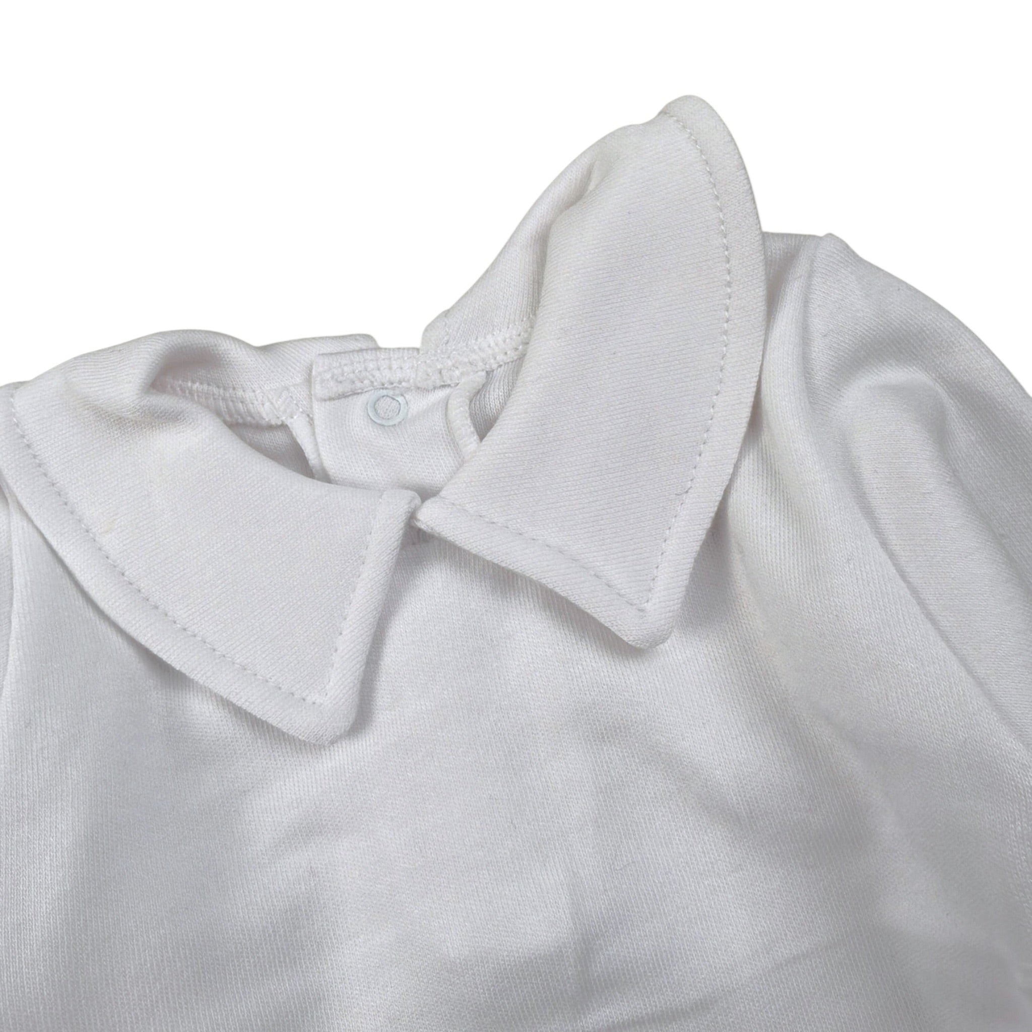 Calamaro Body tinta unita con Colletto Bianco per Neonata 190900 BIANCO CALAMARO 