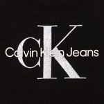 Calvin Klein Felpa tinta unita con Logo Nero per Bambina 02738 NERO CALVIN KLEIN 