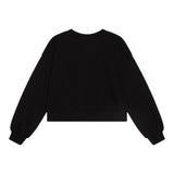 Calvin Klein Felpa tinta unita con Logo Nero per Bambina 02823N NERO CALVIN KLEIN 