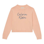 Calvin Klein Maglia tinta unita con Stampa Rosa per Bambina 02971 ROSA CALVIN KLEIN 