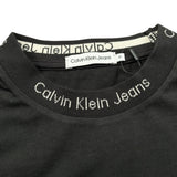 Calvin Klein Shirt Girocollo tinta unita con Logo Nero per Bambino IB0IB01701 NERO CALVIN KLEIN 