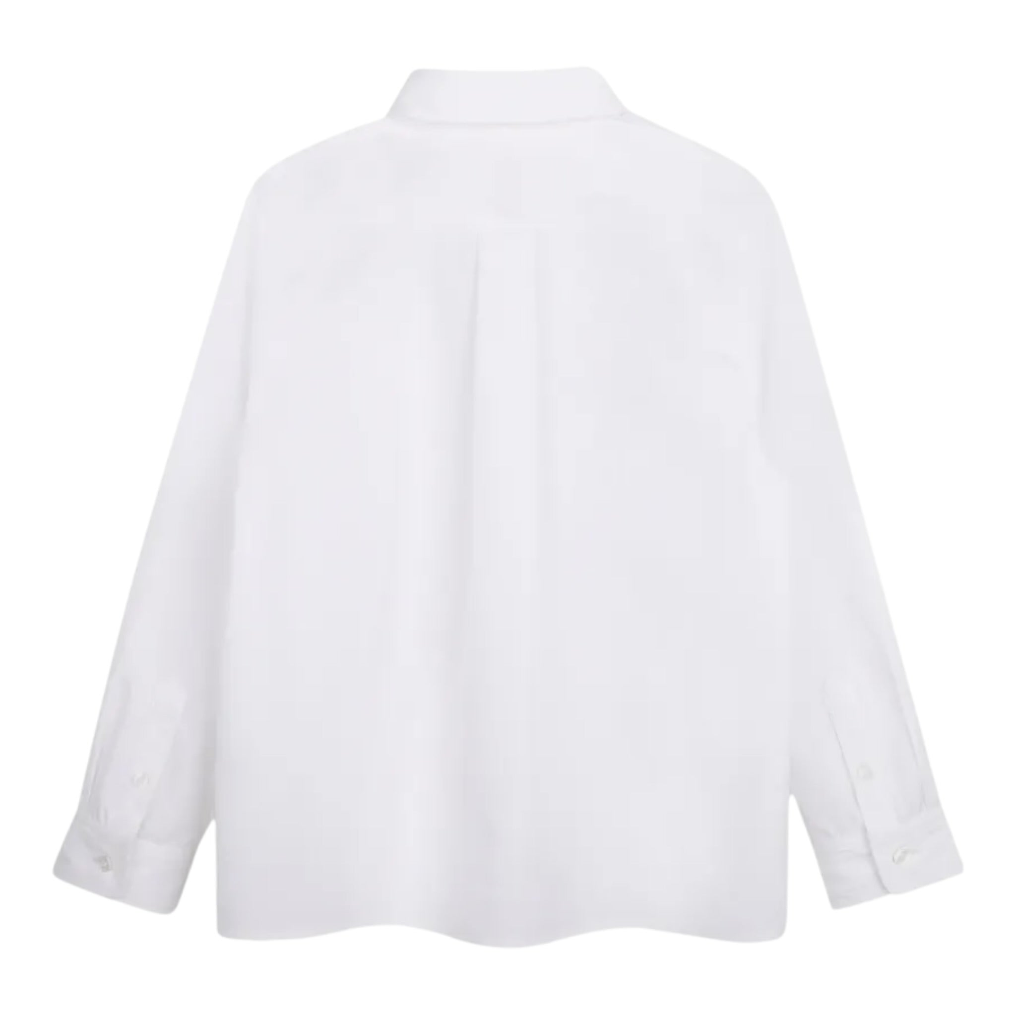 Calvin Klein Camicia tinta unita con Logo Bianco per Bambino IB0IB01962 BIANCO CALVIN KLEIN 